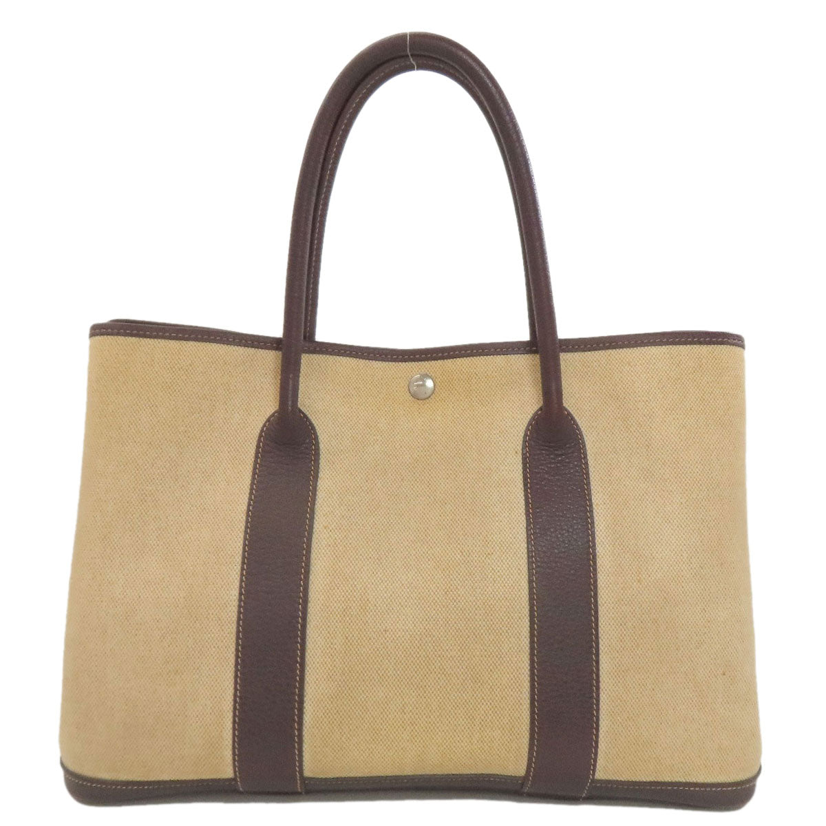 HERMES Garden Party PM Silver Hardware Tote Bag Tower ash Ladies [Used]
