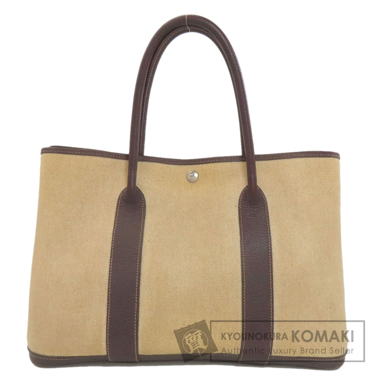 HERMES Garden Party PM Silver Hardware Tote Bag Tower ash Ladies [Used]