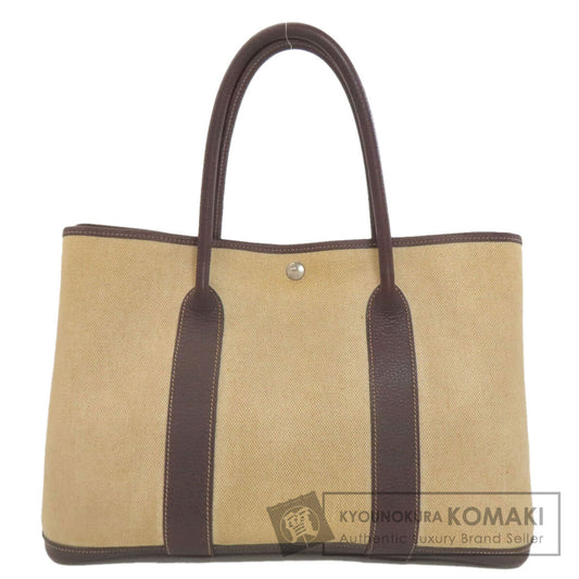 HERMES Garden Party PM Silver Hardware Tote Bag Tower ash Ladies [Used]