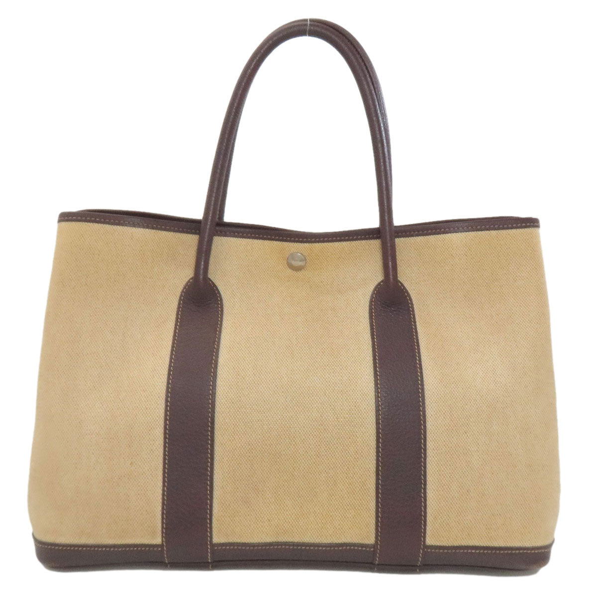HERMES Garden Party PM Silver Hardware Tote Bag Tower ash Ladies [Used]