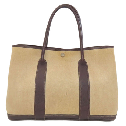 HERMES Garden Party PM Silver Hardware Tote Bag Tower ash Ladies [Used]