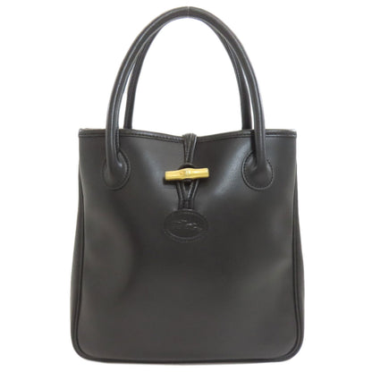 Longchamp logo Handbag Leather Ladies [Used]