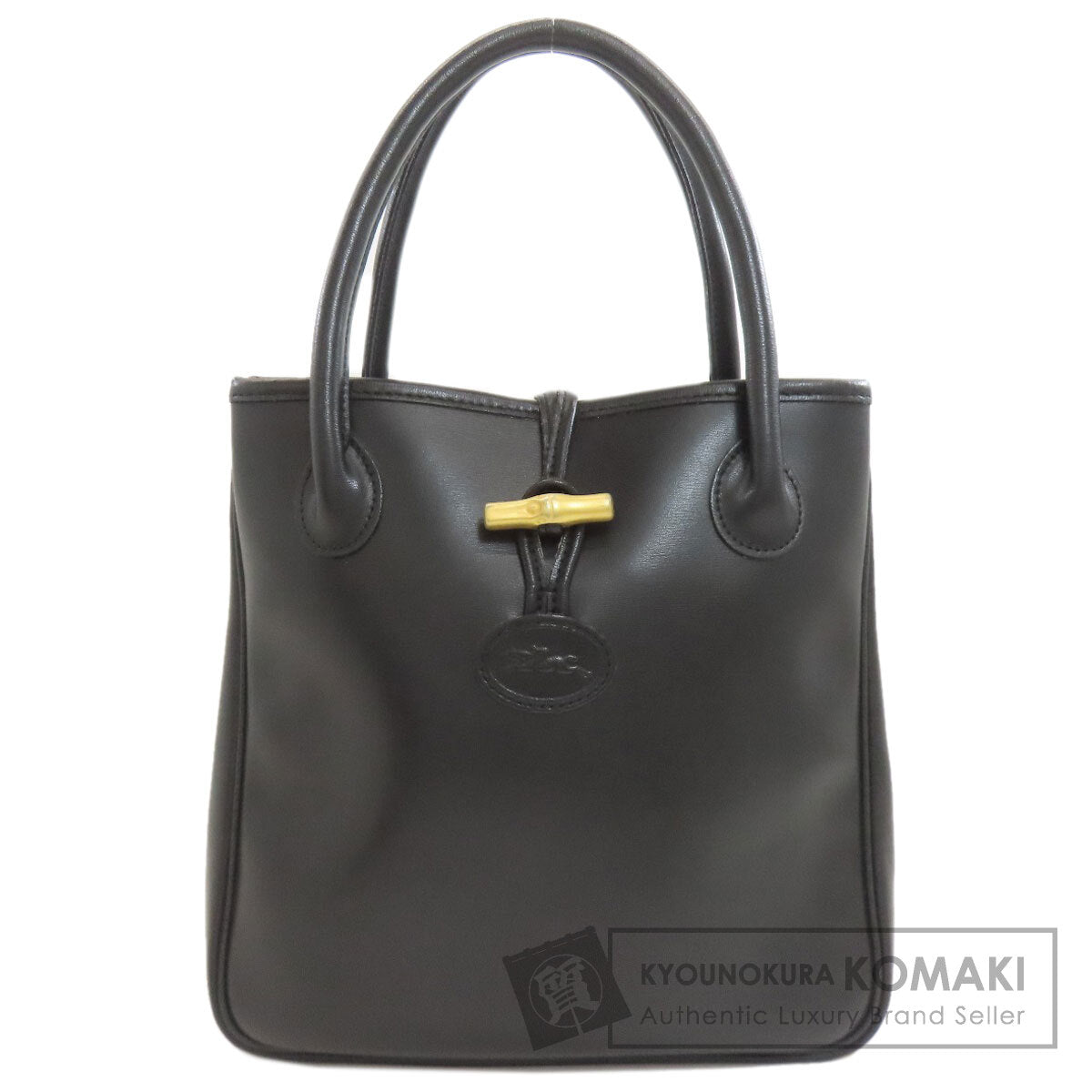 Longchamp logo Handbag Leather Ladies [Used]