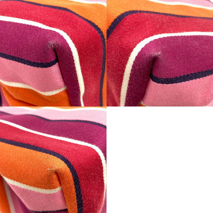 Longchamp Stripe Tote Bag Canvas Ladies [Used]