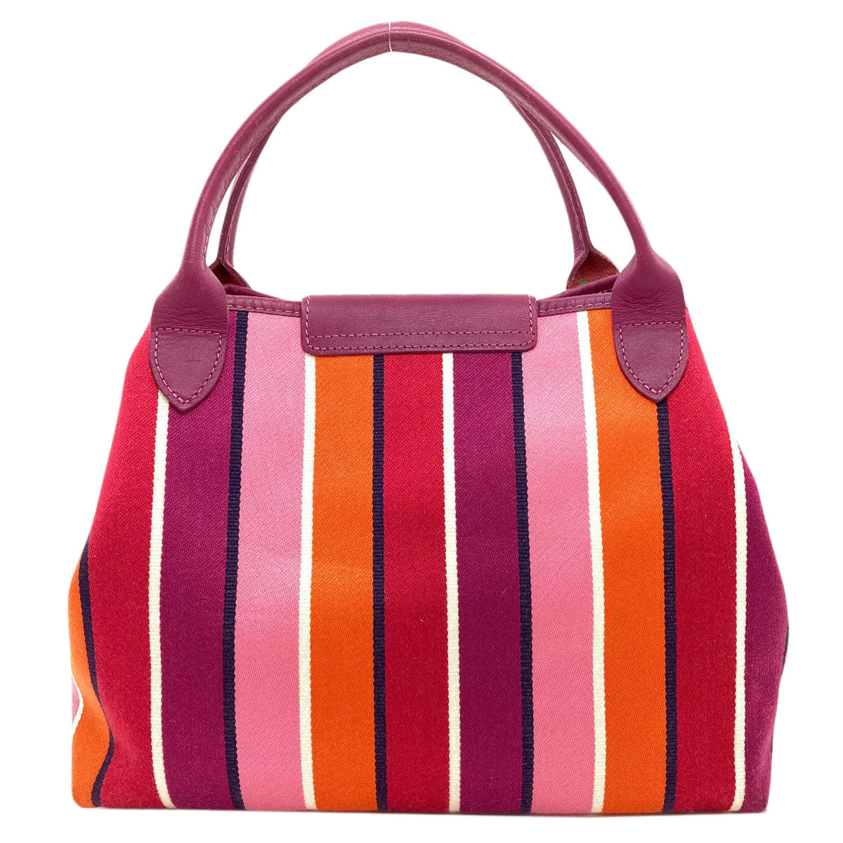 Longchamp Stripe Tote Bag Canvas Ladies [Used]