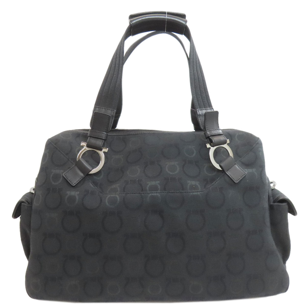 Salvatore Ferragamo GanciniHardware motif 2WAY Boston bag Canvas Ladies [Used]