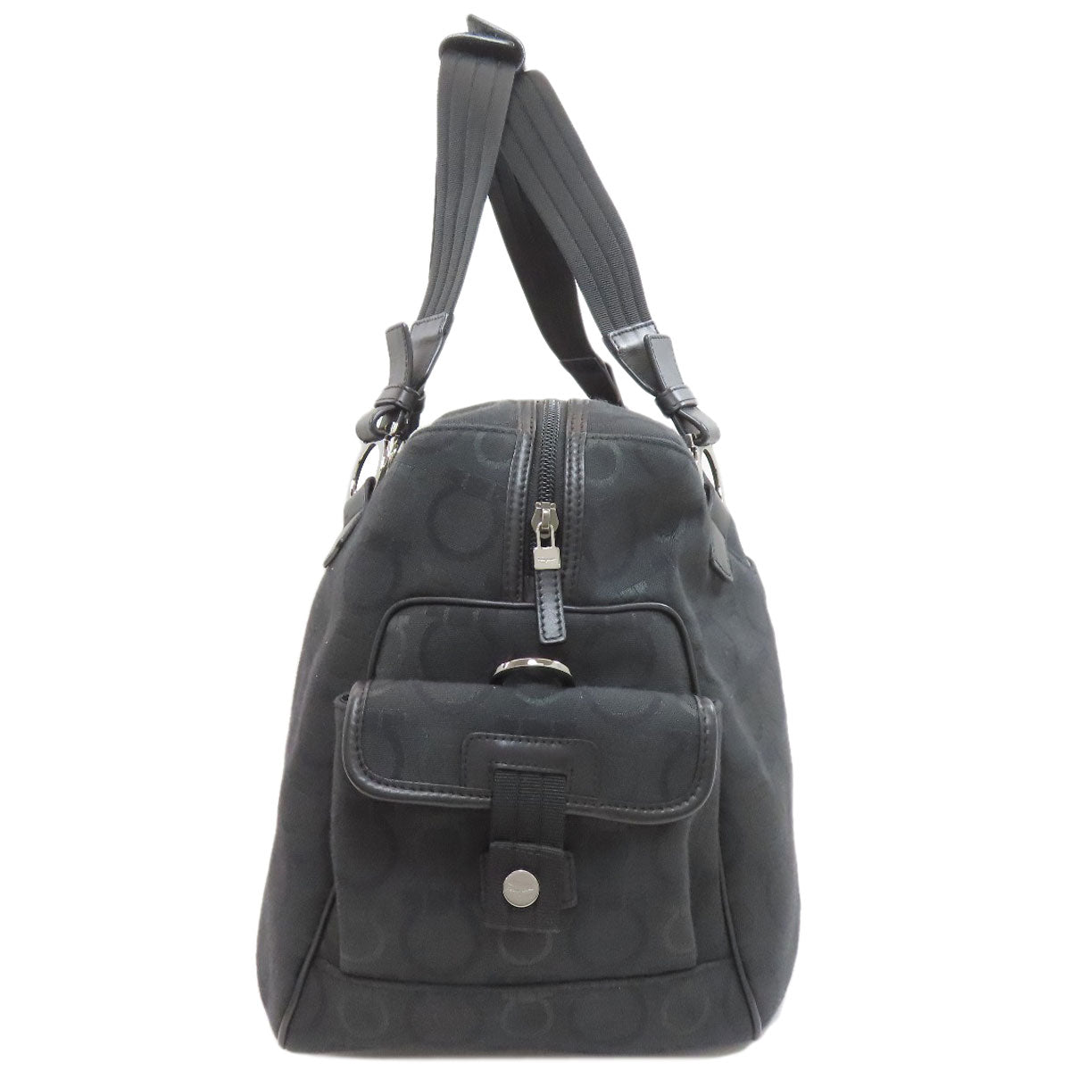 Salvatore Ferragamo GanciniHardware motif 2WAY Boston bag Canvas Ladies [Used]