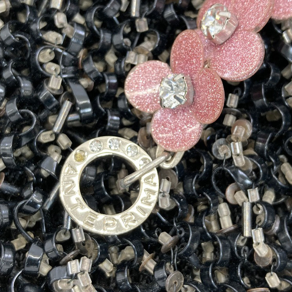 ANTEPRIMA Wire Bag Beads Flower Charm Handbag PVC Ladies [Used]