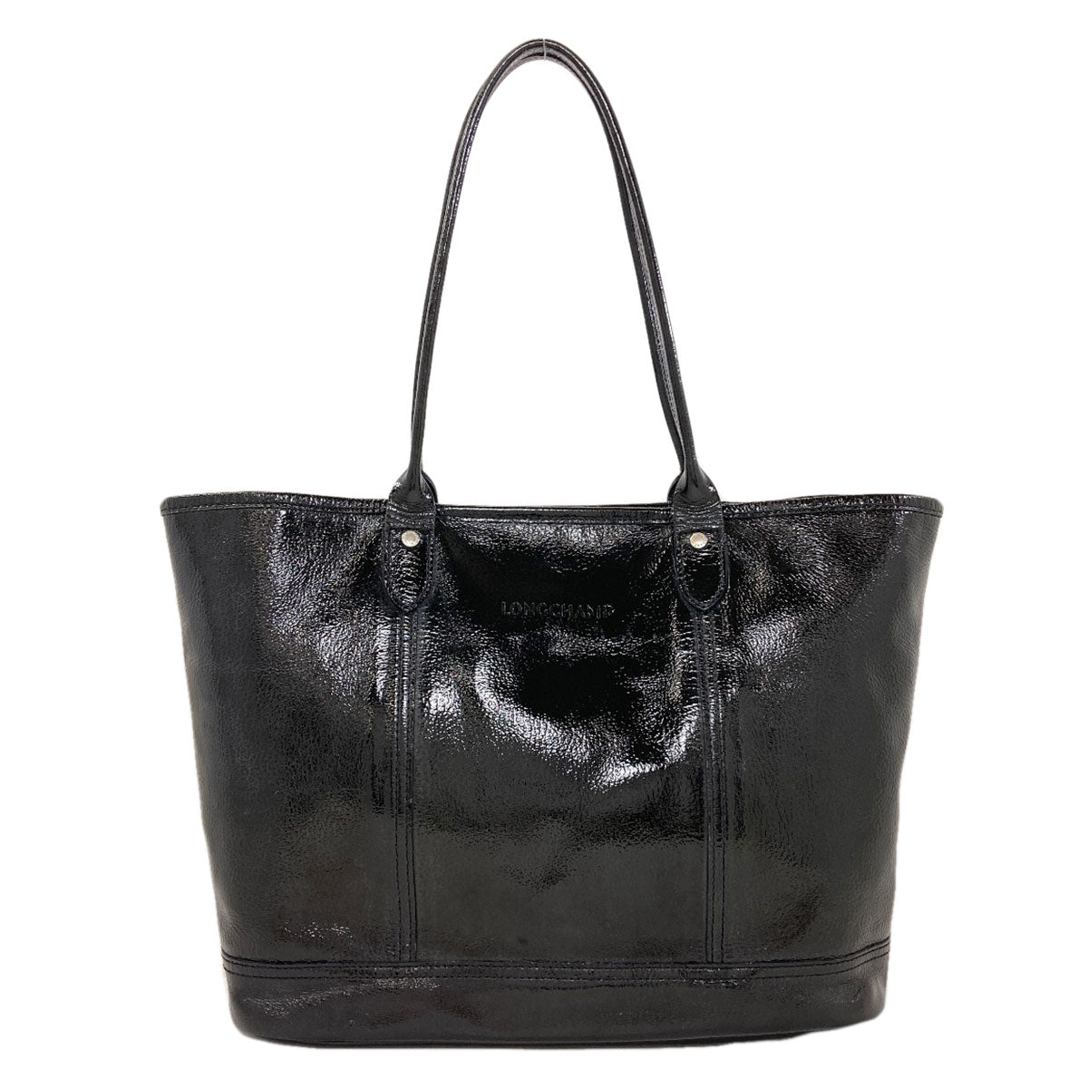 Longchamp logo Tote Bag Patent leather Ladies [Used]