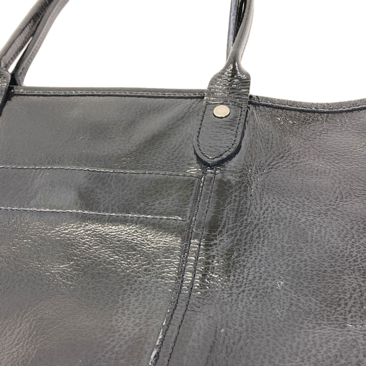 Longchamp logo Tote Bag Patent leather Ladies [Used]
