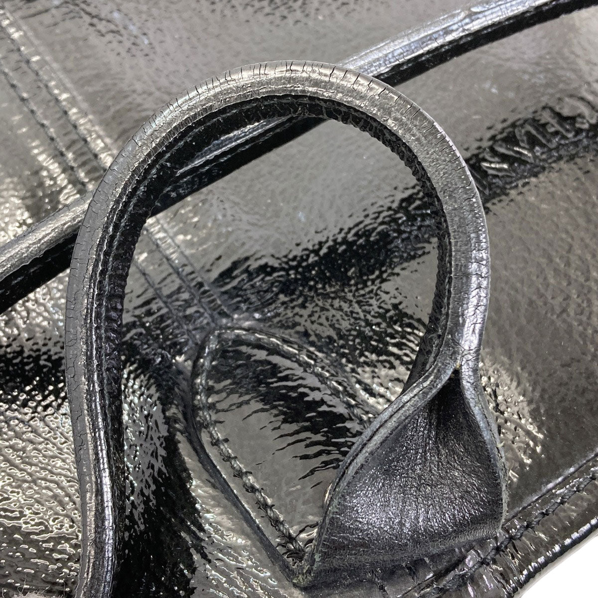 Longchamp logo Tote Bag Patent leather Ladies [Used]