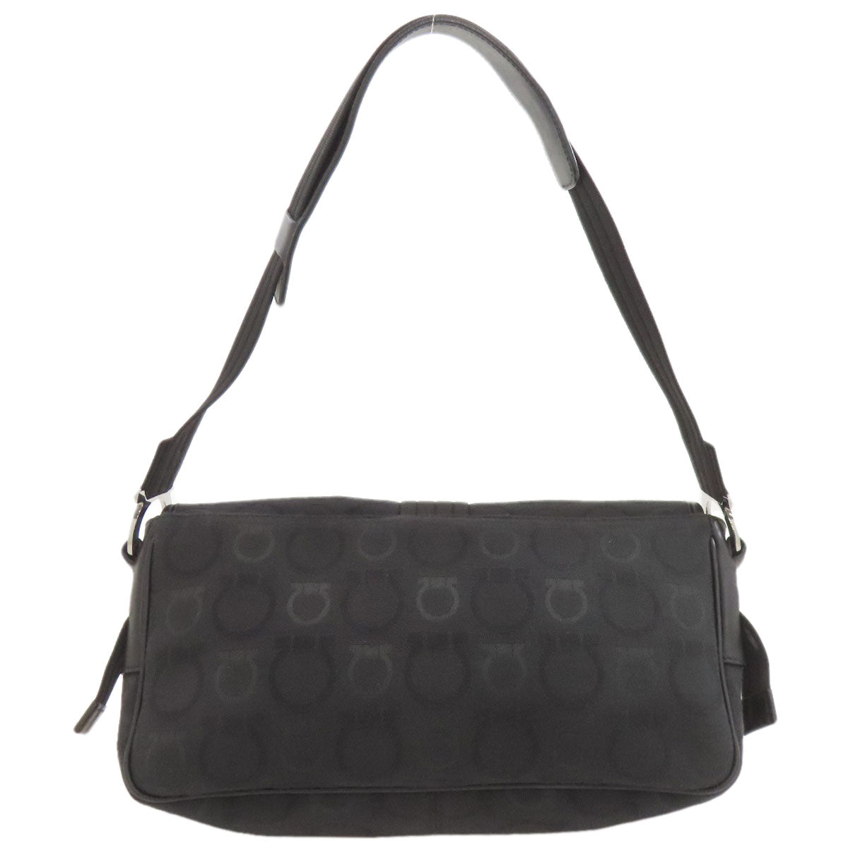 Salvatore Ferragamo one belt GanciniHardware Shoulder Bag Canvas Ladies [Used]