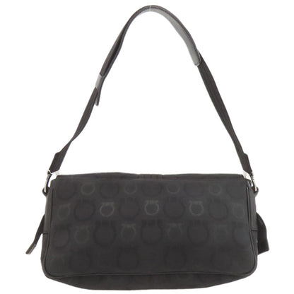 Salvatore Ferragamo one belt GanciniHardware Shoulder Bag Canvas Ladies [Used]