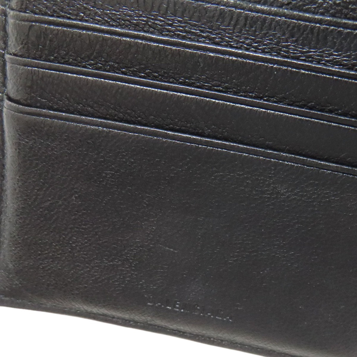 BALENCIAGA 594315 logo Bifold Wallet with Coin Pocket Leather mens [Used]