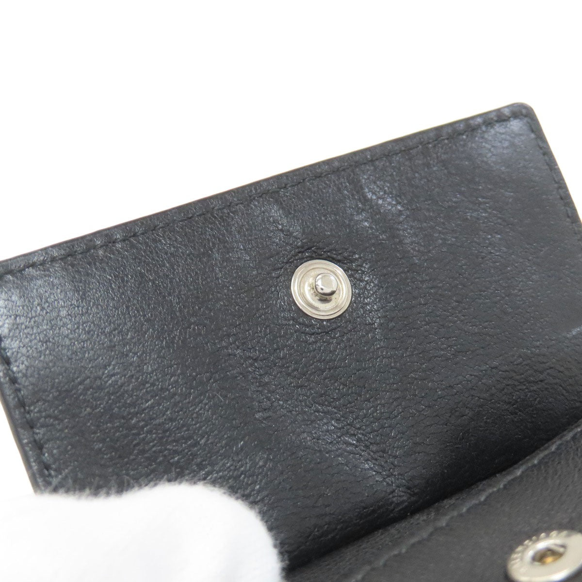 BALENCIAGA 594315 logo Bifold Wallet with Coin Pocket Leather mens [Used]