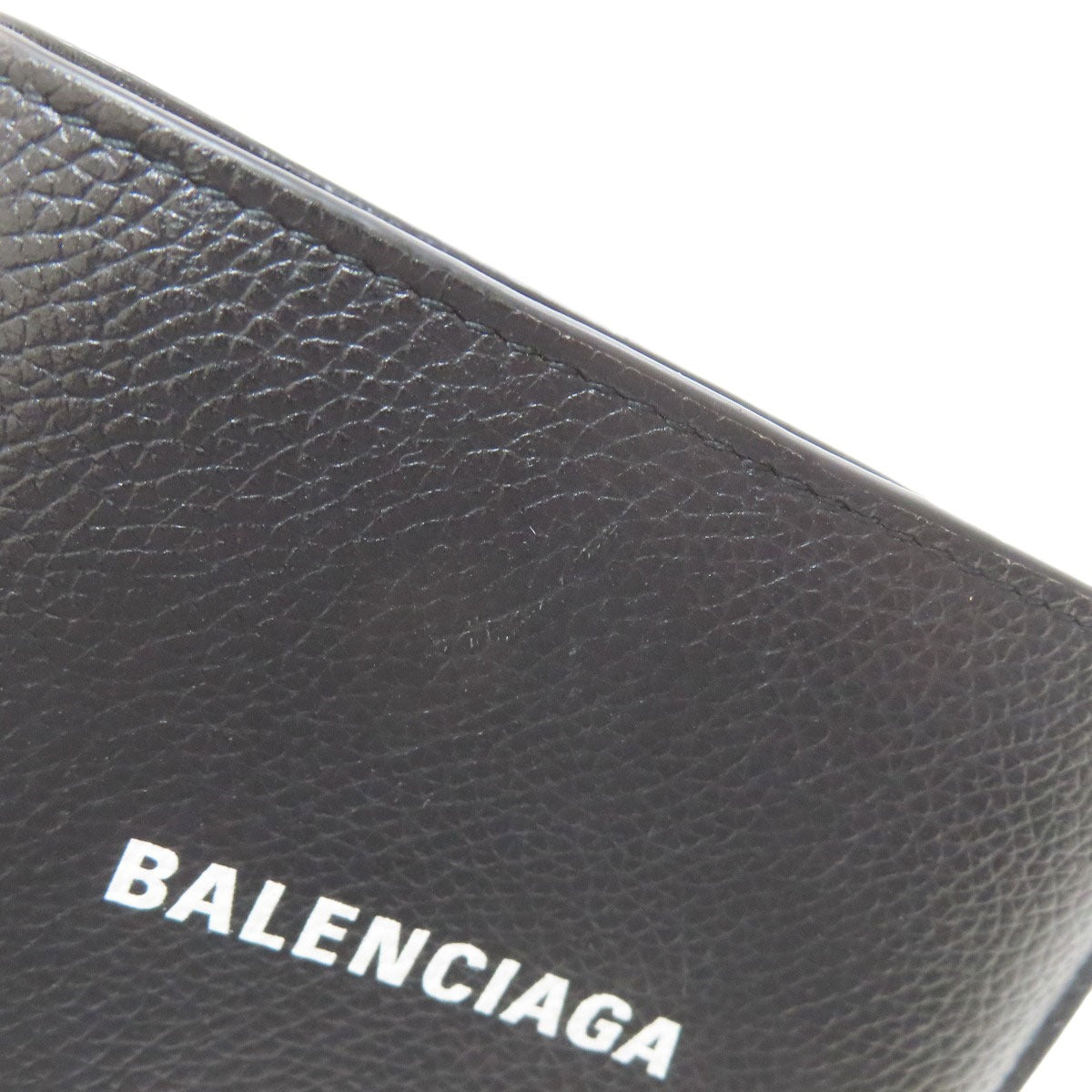 BALENCIAGA 594315 logo Bifold Wallet with Coin Pocket Leather mens [Used]