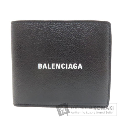 BALENCIAGA 594315 logo Bifold Wallet with Coin Pocket Leather mens [Used]