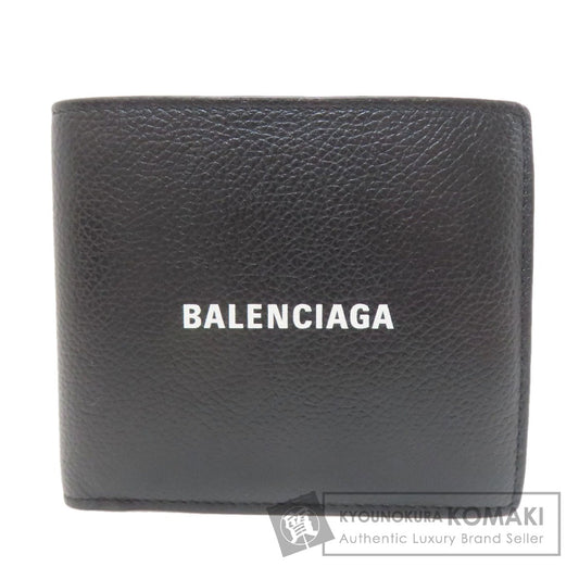 BALENCIAGA 594315 logo Bifold Wallet with Coin Pocket Leather mens [Used]