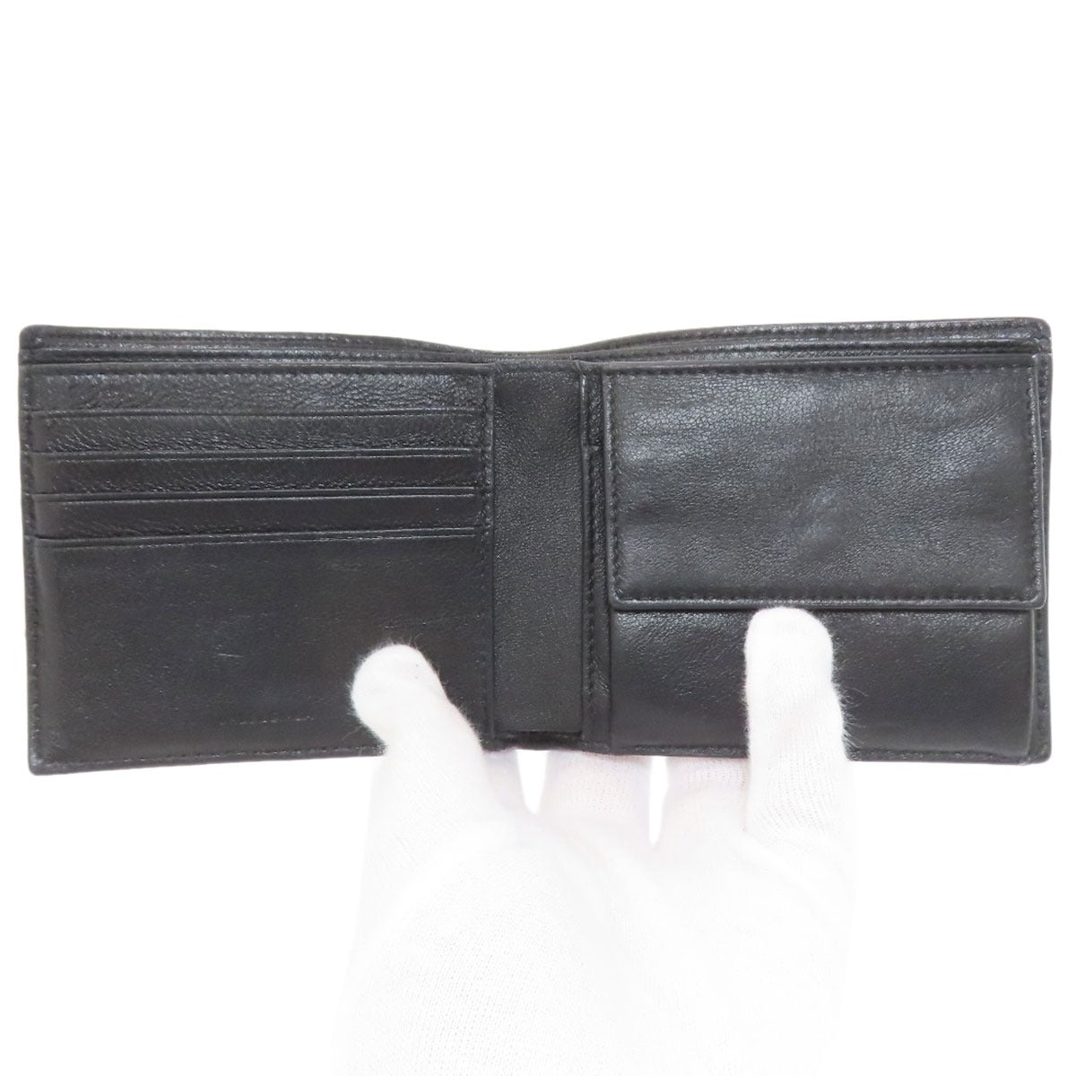 BALENCIAGA 594315 logo Bifold Wallet with Coin Pocket Leather mens [Used]