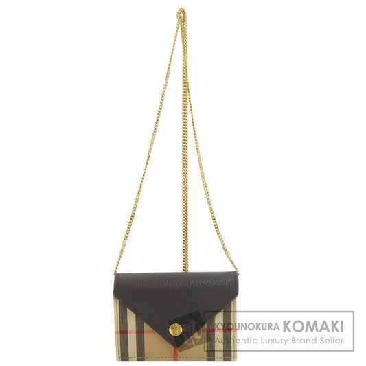 BURBERRY Burberry Check Chain Wallet coin purse Nylon LeatherLadies [Used]