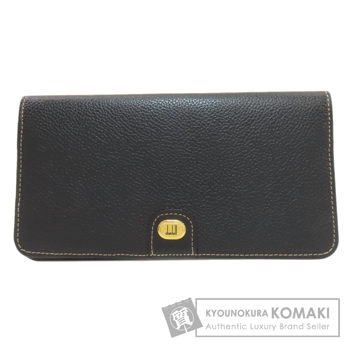 Dunhill logo Long wallet (no coin pocket) Leather Ladies [Used]