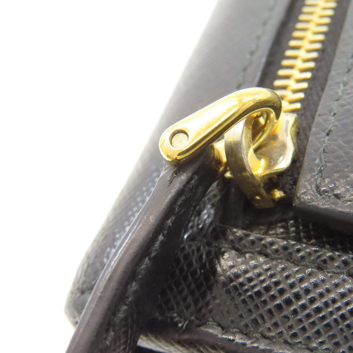PRADA Logo Hardware Long wallet (with coin pocket) Safiano Ladies [Used]