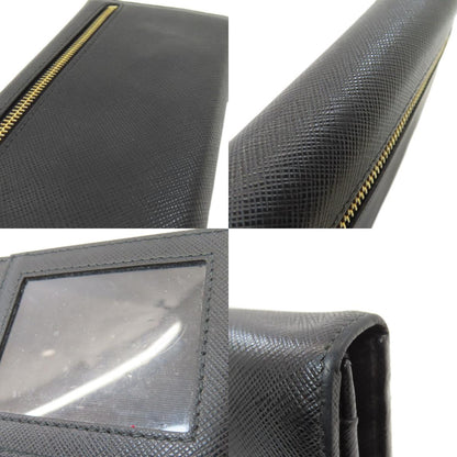 PRADA Logo Hardware Long wallet (with coin pocket) Safiano Ladies [Used]