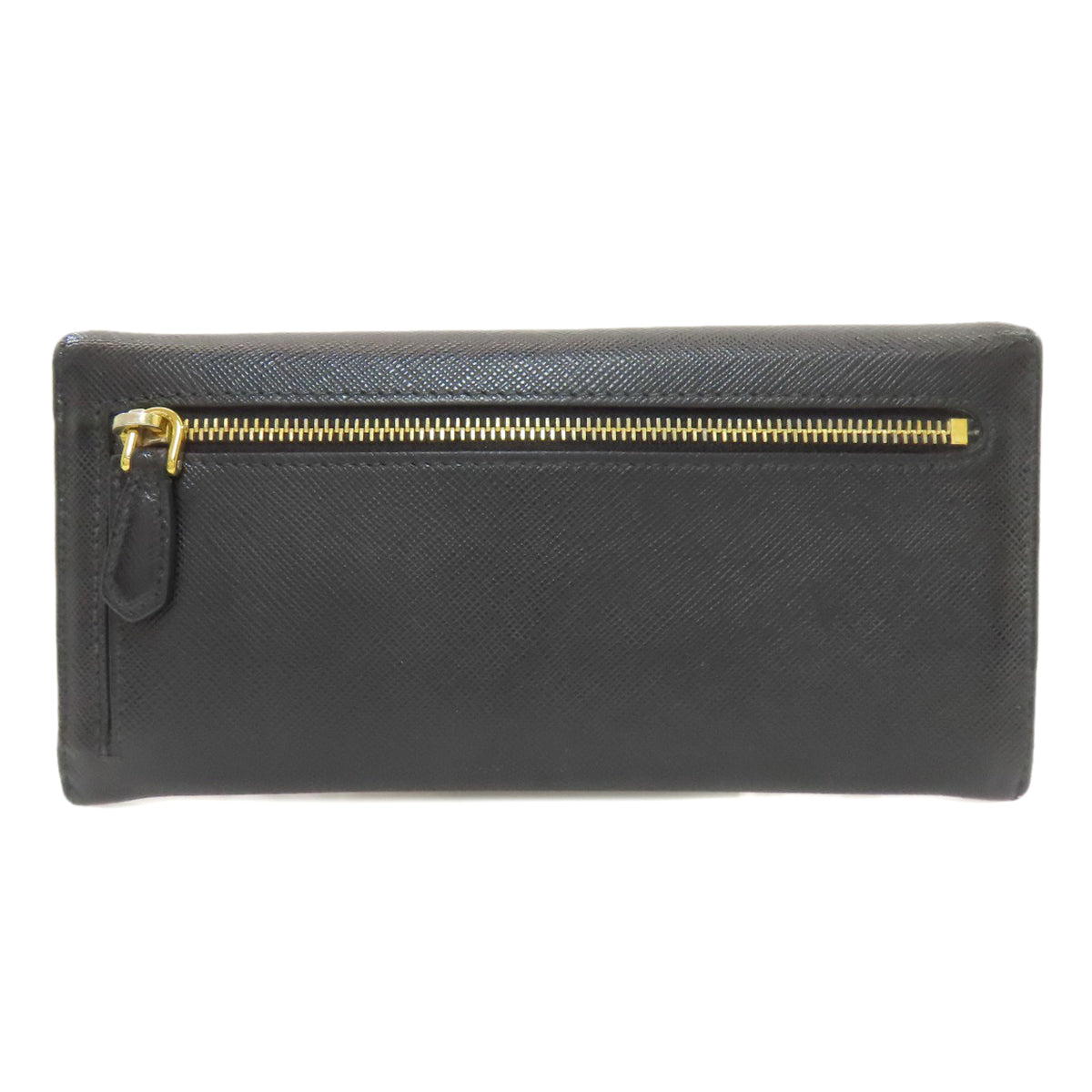 PRADA Logo Hardware Long wallet (with coin pocket) Safiano Ladies [Used]