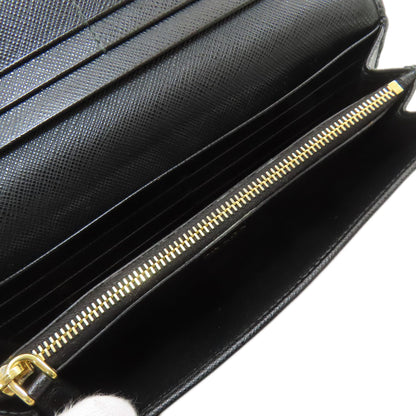 PRADA Logo Hardware Long wallet (with coin pocket) Safiano Ladies [Used]