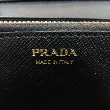 PRADA Logo Hardware Long wallet (with coin pocket) Safiano Ladies [Used]