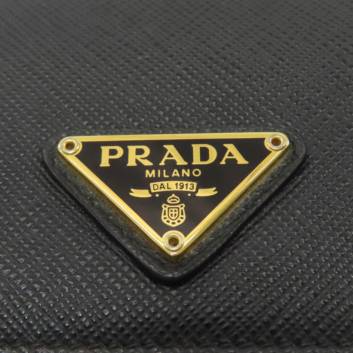 PRADA Logo Hardware Long wallet (with coin pocket) Safiano Ladies [Used]