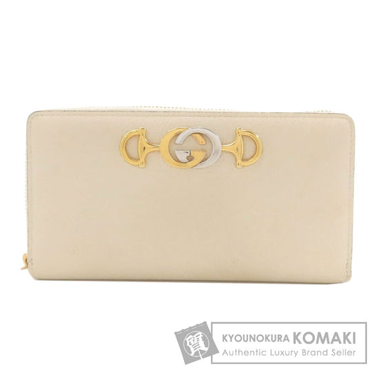 GUCCI 570661 Zumi Long wallet (with coin pocket) Leather Ladies [Used]