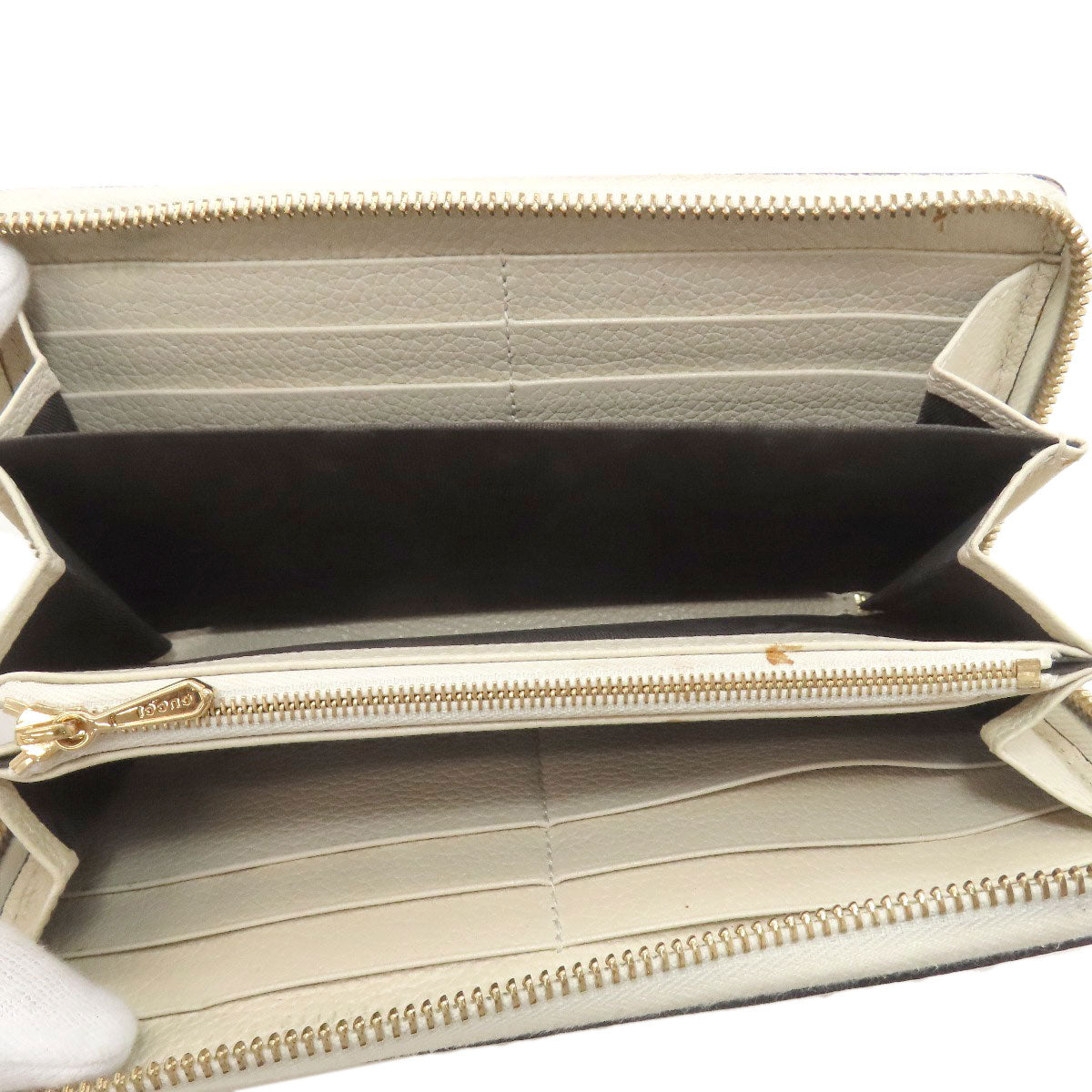 GUCCI 570661 Zumi Long wallet (with coin pocket) Leather Ladies [Used]