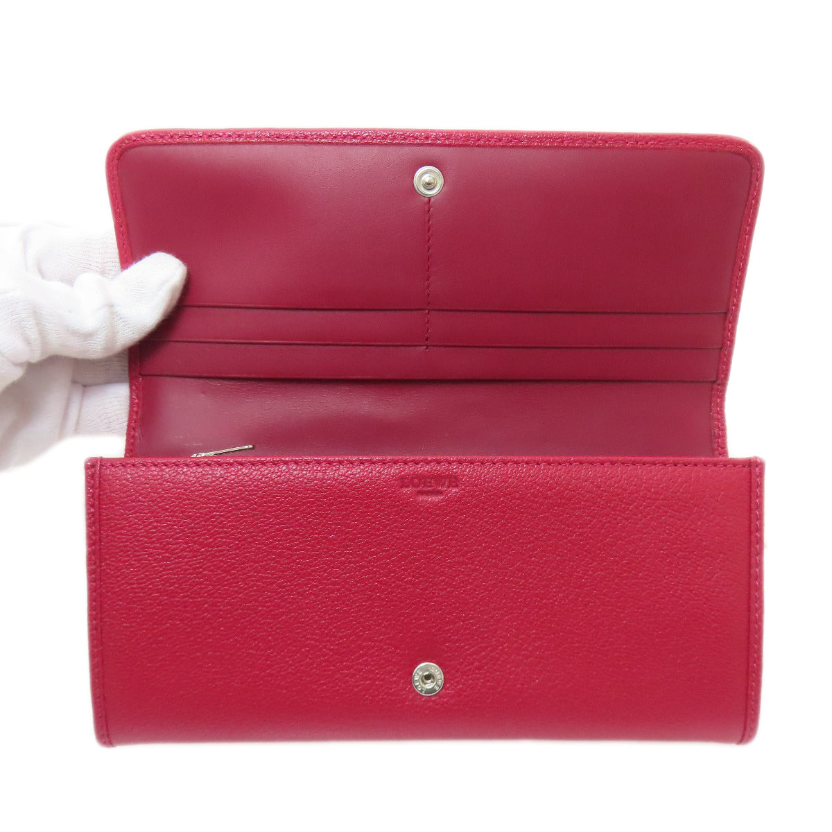 LOEWE anagram Long wallet (with coin pocket) Calf Ladies [Used]
