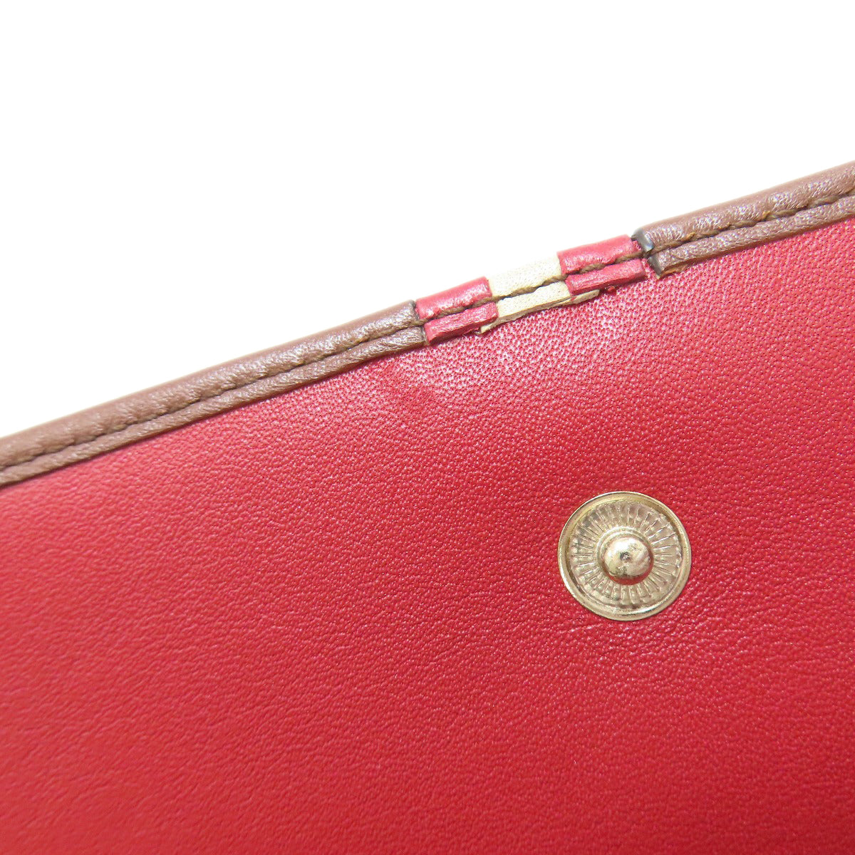 BALLY Barry Stripe Bifold Wallet with Coin Pocket Leather Ladies [Used]