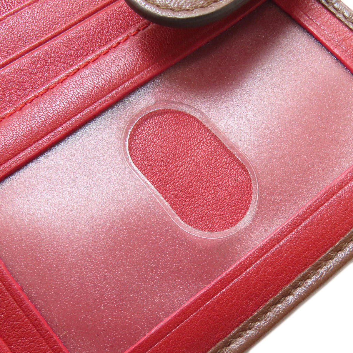 BALLY Barry Stripe Bifold Wallet with Coin Pocket Leather Ladies [Used]