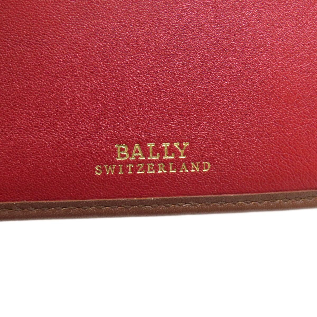 BALLY Barry Stripe Bifold Wallet with Coin Pocket Leather Ladies [Used]