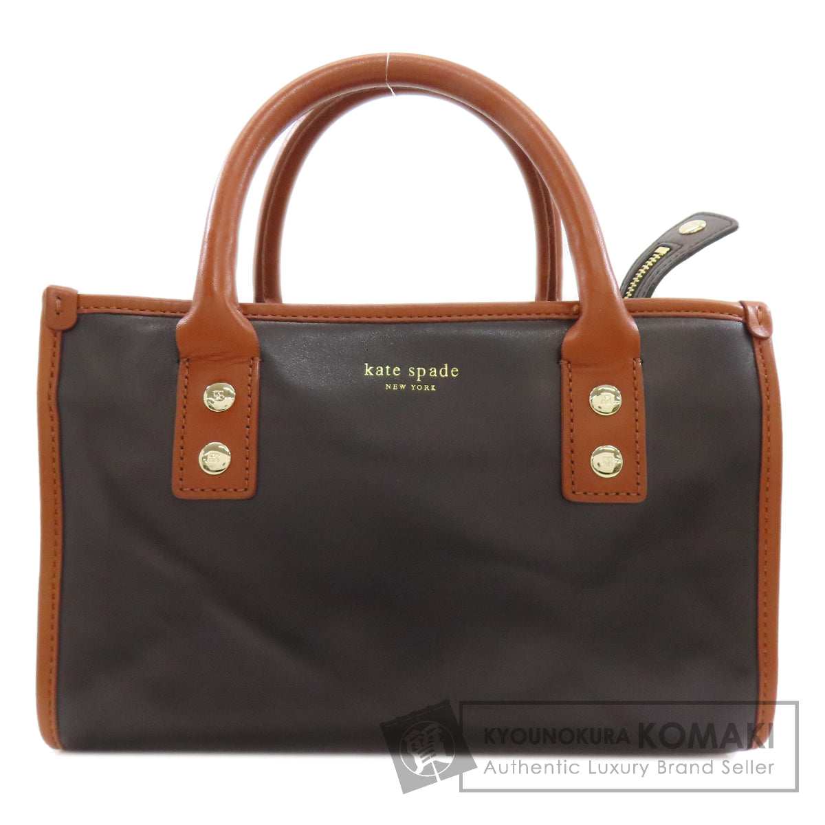 kate spade logo Handbag Leather Ladies [Used]