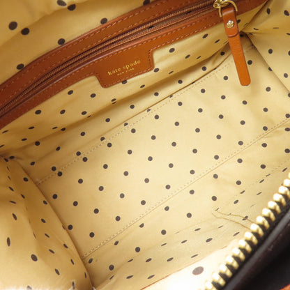kate spade logo Handbag Leather Ladies [Used]