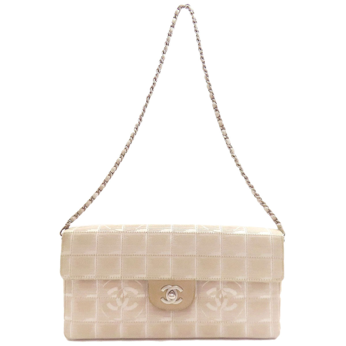 CHANEL New Travel Line ChainShoulder Shoulder Bag Nylon jacquard Ladies [Used]