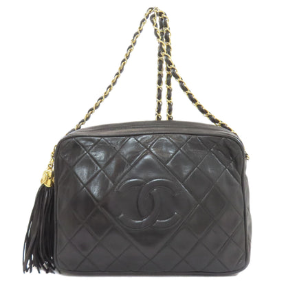 CHANEL ChainShoulder Matelasse Fringe GoldHardware Shoulder Bag Lambskin Ladies [Used]