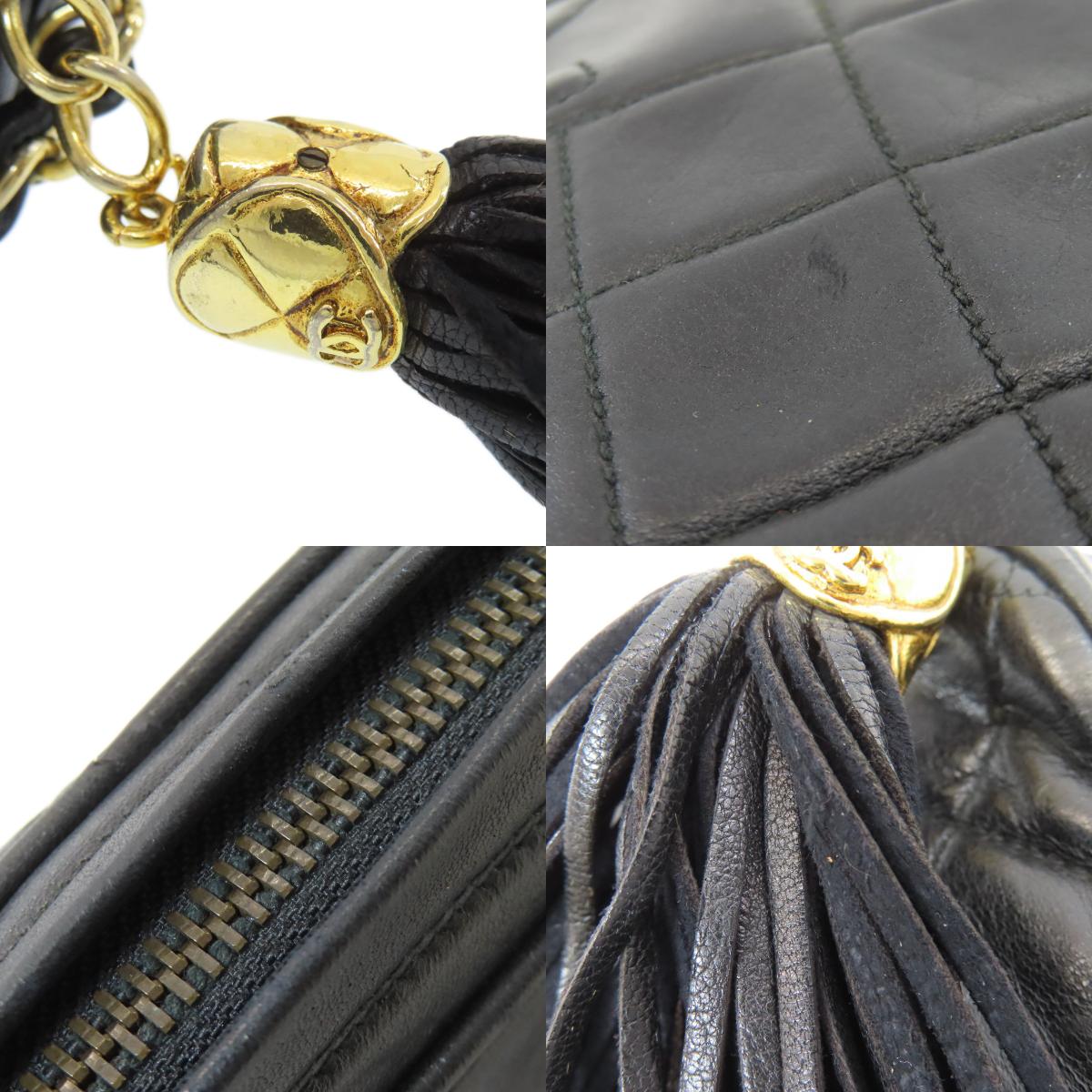 CHANEL ChainShoulder Matelasse Fringe GoldHardware Shoulder Bag Lambskin Ladies [Used]