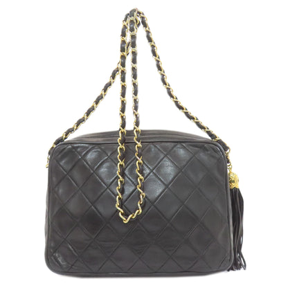 CHANEL ChainShoulder Matelasse Fringe GoldHardware Shoulder Bag Lambskin Ladies [Used]