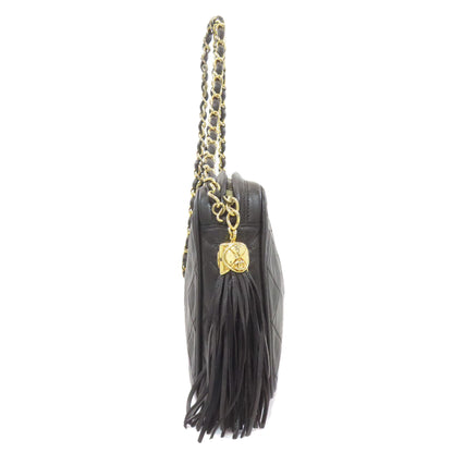 CHANEL ChainShoulder Matelasse Fringe GoldHardware Shoulder Bag Lambskin Ladies [Used]