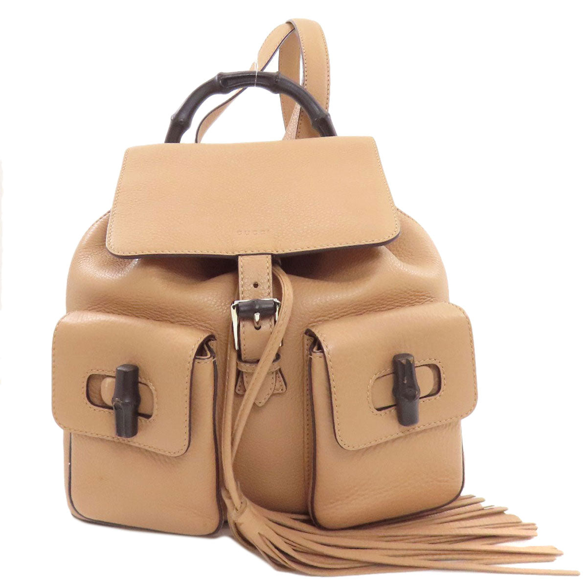 GUCCI 370833 Bamboo Fringe Backpack Â· Daypack Calf Ladies [Used]
