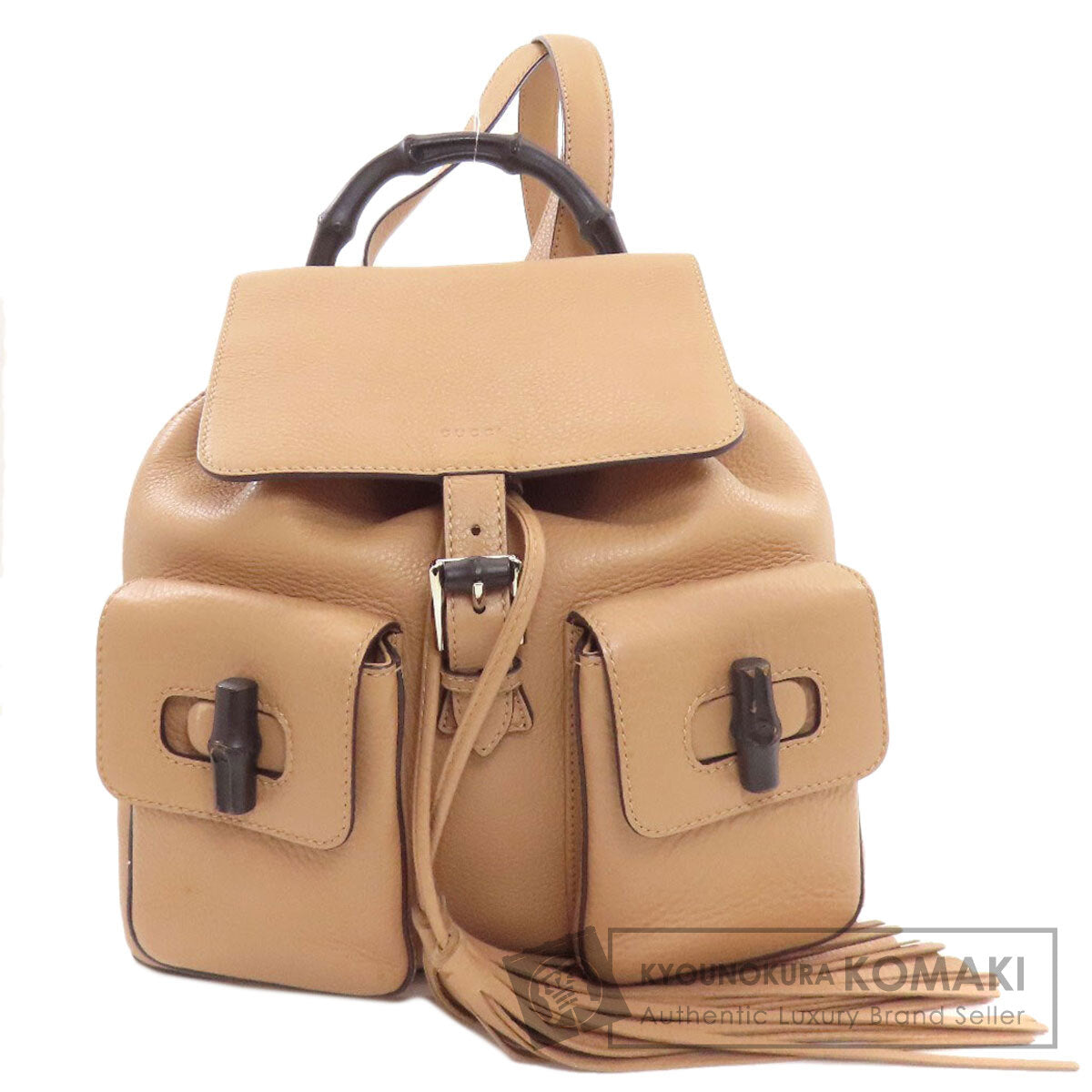 GUCCI 370833 Bamboo Fringe Backpack Â· Daypack Calf Ladies [Used]