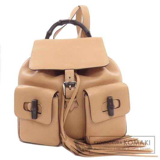 GUCCI 370833 Bamboo Fringe Backpack Â· Daypack Calf Ladies [Used]