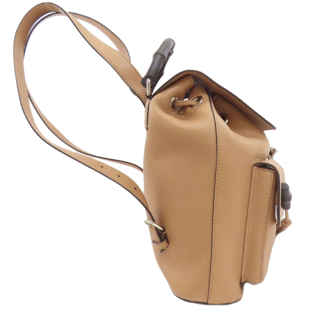 GUCCI 370833 Bamboo Fringe Backpack Â· Daypack Calf Ladies [Used]