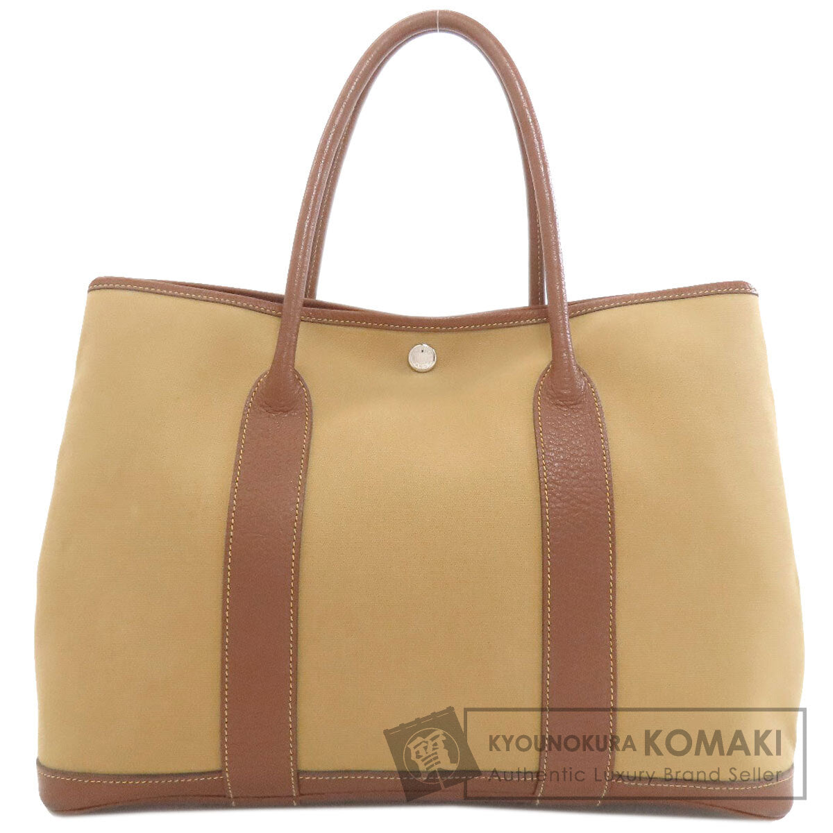 HERMES Garden Party PM Silver Hardware Tote Bag Tower ash Ladies [Used]
