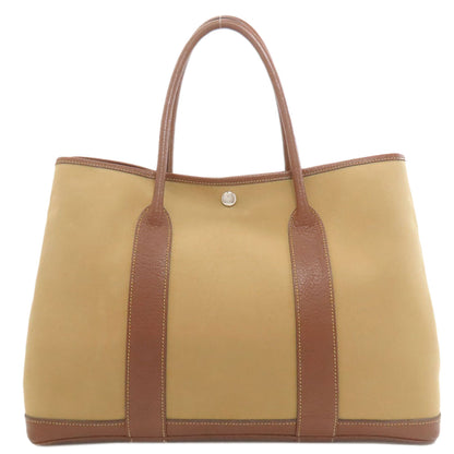 HERMES Garden Party PM Silver Hardware Tote Bag Tower ash Ladies [Used]